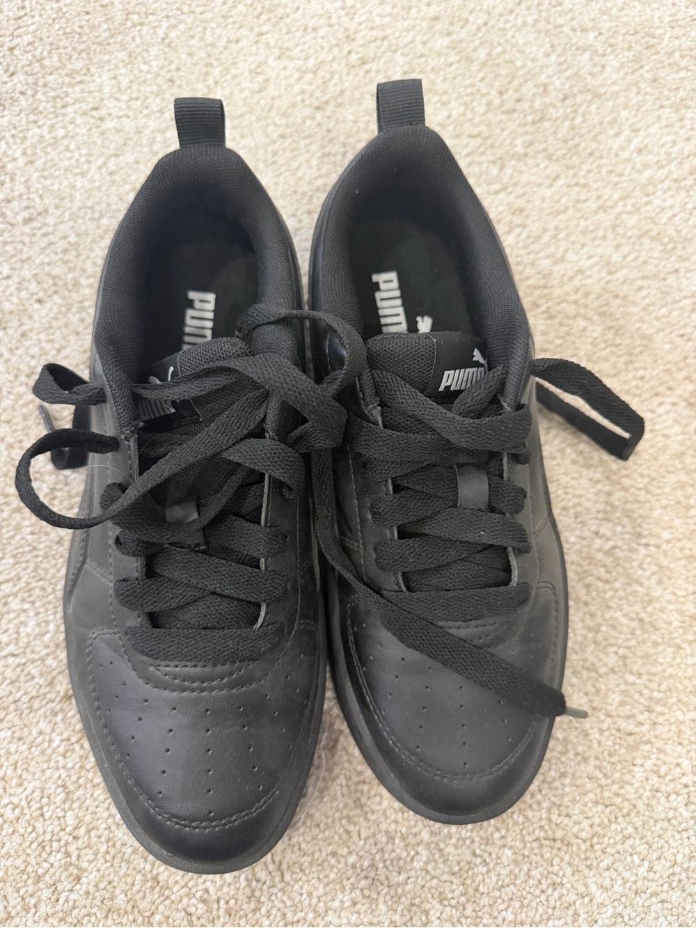 Puma Black Low-Top Lace-Up Sneakers